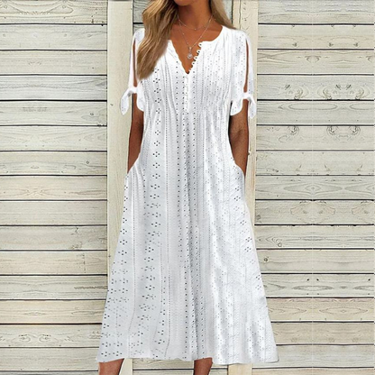 【Omezená nabídka 45% OFF】【🏆Nejprodávanější produkty】👗 Jednoduché a jemné jednobarevné šaty