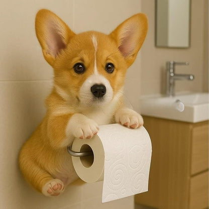 🐕Roztomilý držák na toaletní papír ve tvaru štěňátka – praktický a dekorativní!