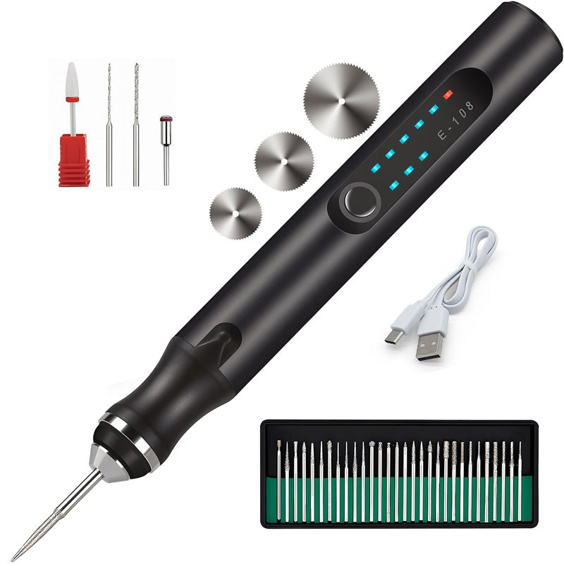 🔥Más vendido🔥 Herramienta de grabado multifuncional recargable con batería de litio, duradera y potente, ideal para manicura y pulido eléctrico