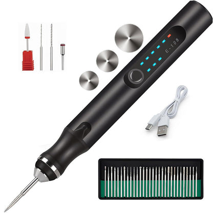 🔥Más vendido🔥 Herramienta de grabado multifuncional recargable con batería de litio, duradera y potente, ideal para manicura y pulido eléctrico
