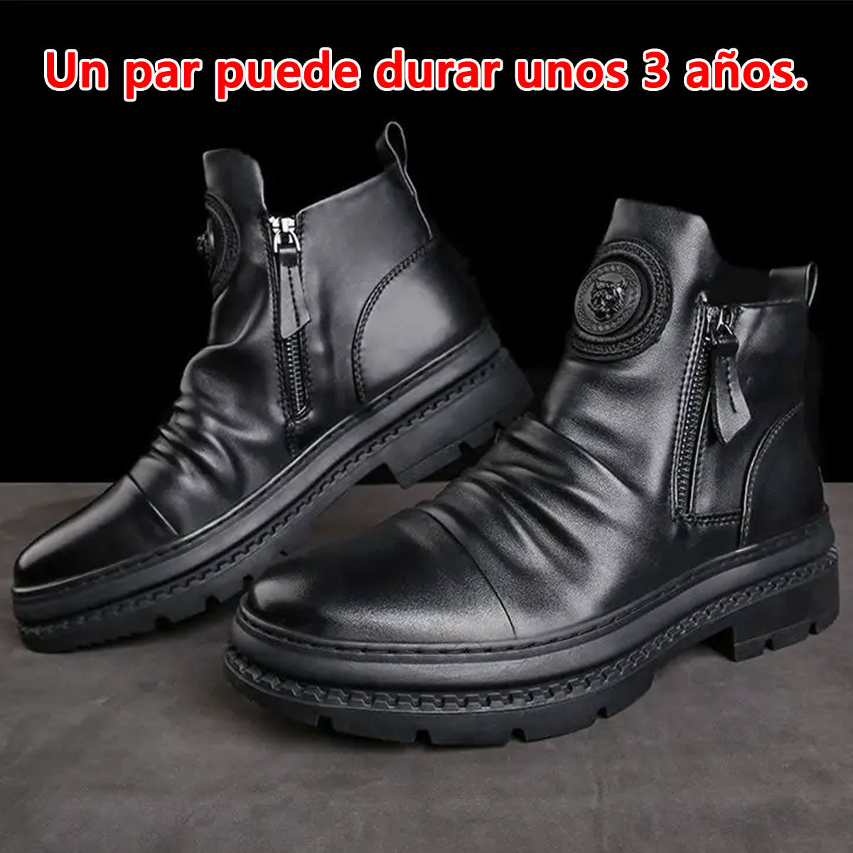 ⏳Novos modelos de outono e inverno 【39-44】 Novas botas de homem em pele, pele de bovino de alta qualidade, feitas à mão.