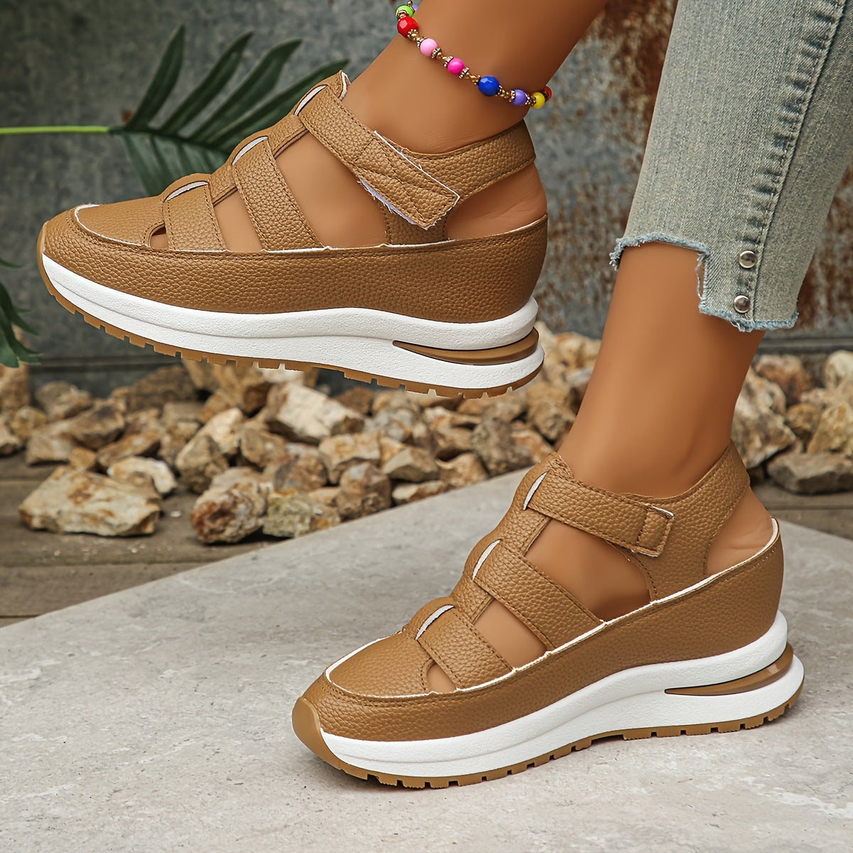 😍😍【Alta calidad】Sandalias de mujer con cuñas transpirables y cómodas