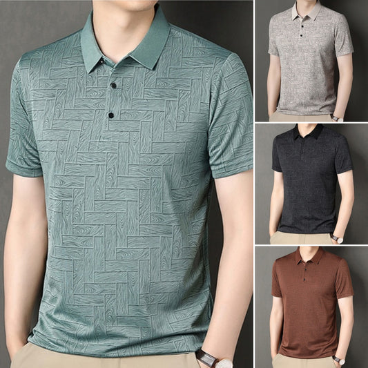 🔥【Nové pánské oblečení】【M-4XL】 Pánská pruhovaná polokošile s krátkým rukávem