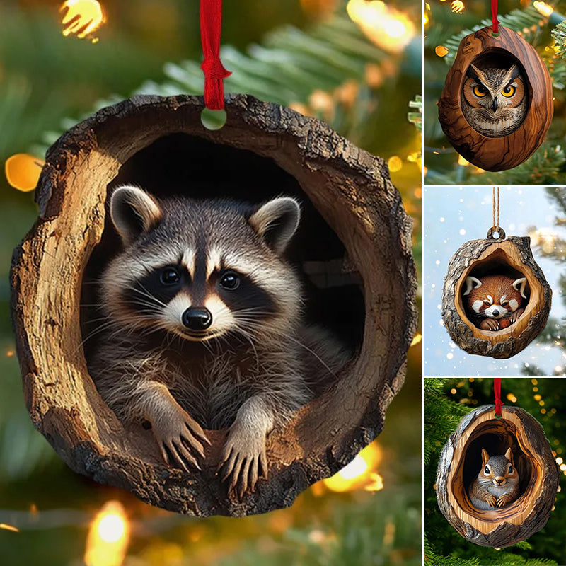 【10 БР.】🎄Украса за коледна елха от същества. Висяща украса за малки животни.
