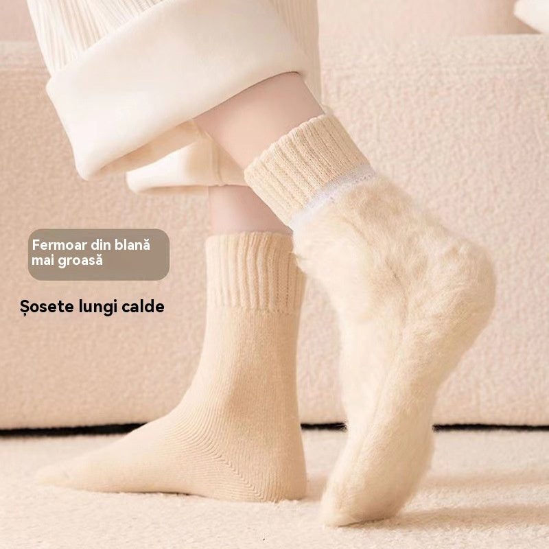 🔥【Kupte 3 kusů, dostanete 3 zdarma】🧦Hrubé a teplé vlněné ponožky na zimu, super tlusté a teplé, elastické, velikost 35-42