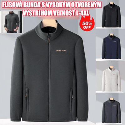 🧥🍂🔥50% zľava🔥Pánska jesenná a zimná polar fleecová bunda, flísová bunda s vysokým golierom pre mladých mužov a mužov stredného veku