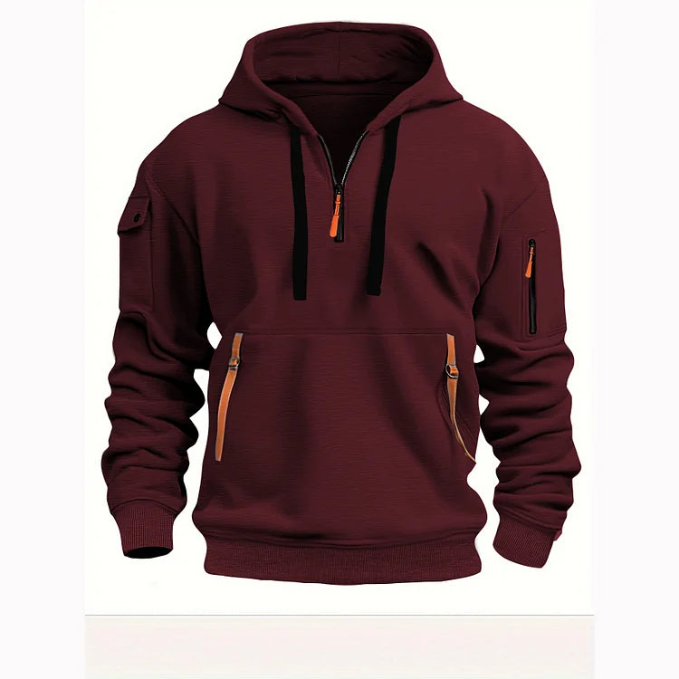 🔥💥【Podzimní bestseller】【S-5XL】 Pánská mikina na zip s mnoha kapsami
