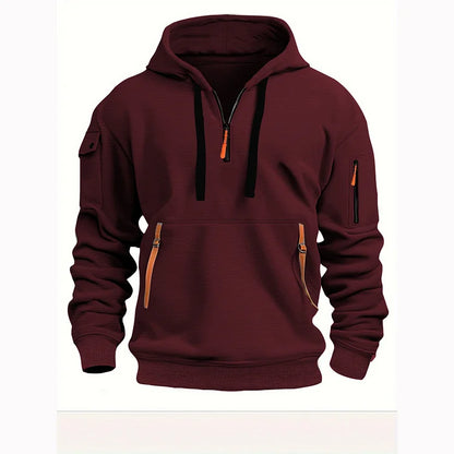 🔥💥【Podzimní bestseller】【S-5XL】 Pánská mikina na zip s mnoha kapsami
