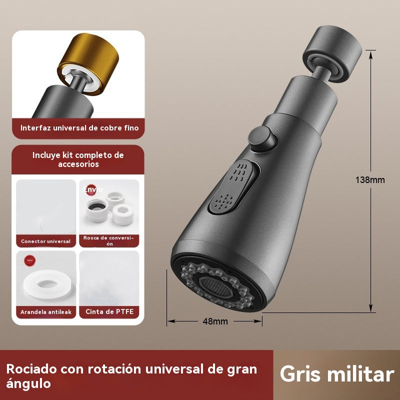 🚰[Compra 1 y llévate 1 gratis【Cartucho de filtro gratuito】🔥Boquilla de Filtro para Grifo con Giro de 360°
