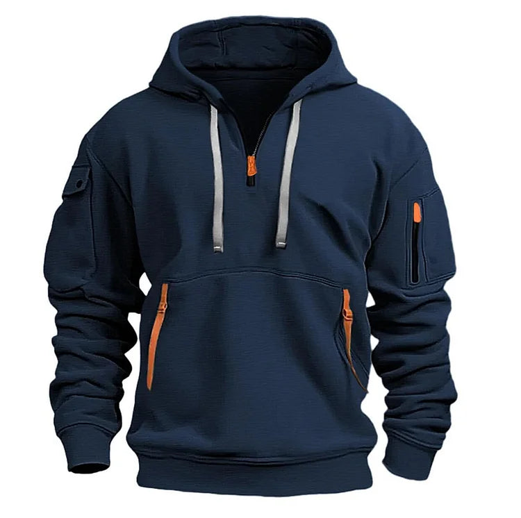 🔥💥【Podzimní bestseller】【S-5XL】 Pánská mikina na zip s mnoha kapsami
