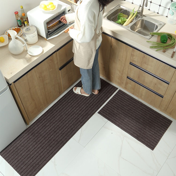 💥(40*60cm+40*120cm) Tapete de cocina con rayas antideslizantes que absorben agua y aceite.