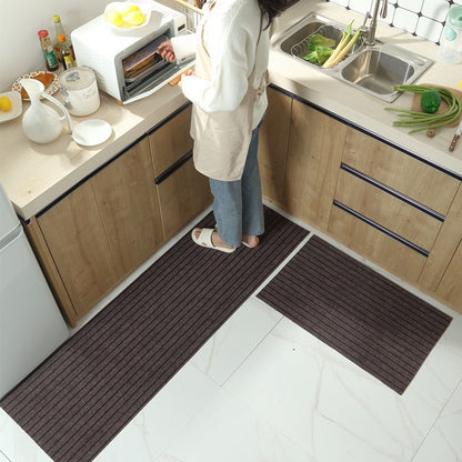 💥(40*60cm+40*120cm) Tapete de cocina con rayas antideslizantes que absorben agua y aceite.