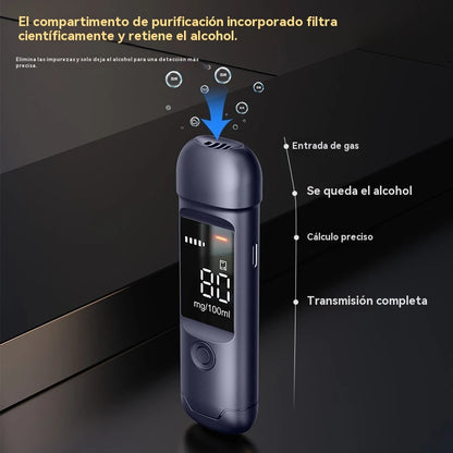 【Versión mejorada】🍷 Medidor de alcohol portátil de alta precisión – Mide tu nivel antes de conducir