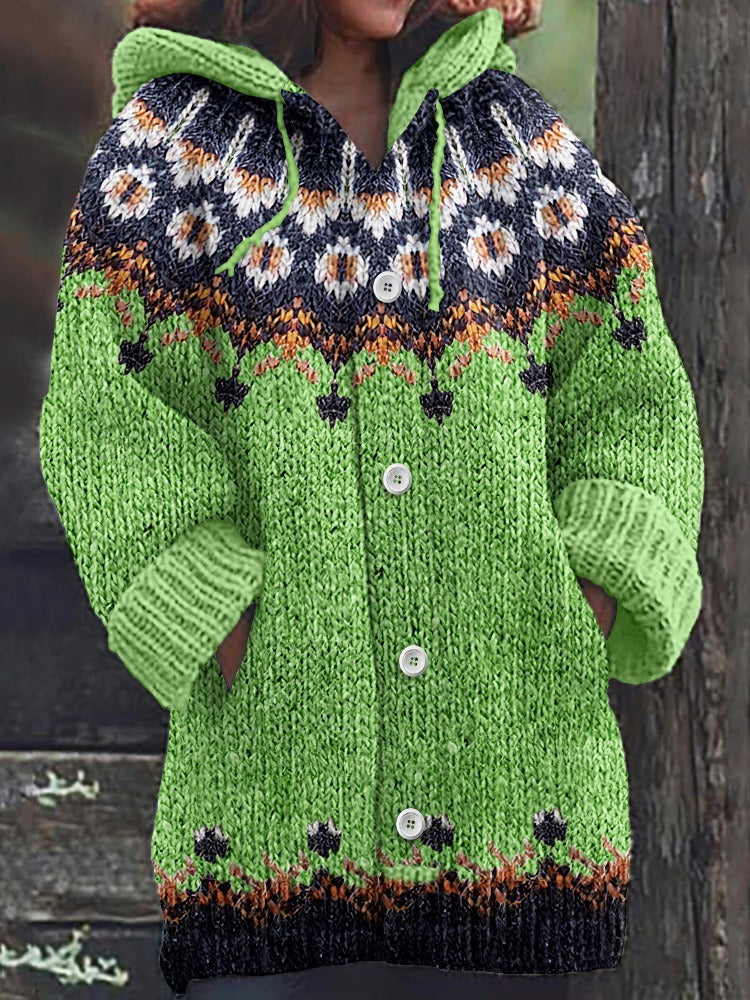 🥰【🔥Horký prodej】Zimní nový styl 2024 pohodlný retro teplý svetr pletená kardiganová bunda - 3873010