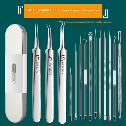 💓Compra 1 juego y llévate 1 gratis💥Kit profesional de herramientas de acero inoxidable para cuidado facial, seguro y preciso para uso en casa