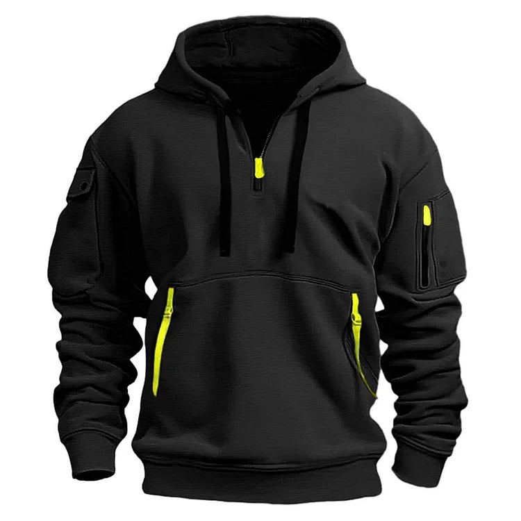 🔥💥【Podzimní bestseller】【S-5XL】 Pánská mikina na zip s mnoha kapsami